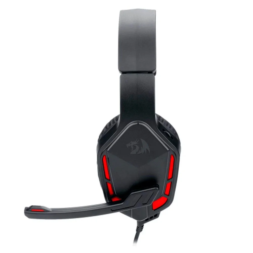 Imagem 4 de 4 do produto Headset Gamer Redragon Themis H220 P2 3.5mm LED Vermelho Drivers 50mm Microfone Com Cancelamento De Ruído Preto