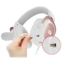 Headset Gamer Redragon Zeus 2 H510w Usb 7.1 Surround Drivers 53mm Microfone Removível Cancelamento Ruído Branco
