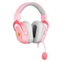 Headset Gamer Redragon Zeus X H510p-RGB Usb 7.1 Surround Driver 53mm Microfone Removível Rosa