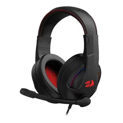 Headset Gamer Redragon Cronus H211 P2 3.5mm RGB Microfone Ajustável Confortável Áudio Estéreo Preto