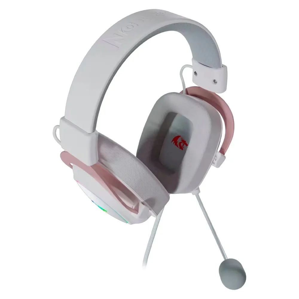 Imagem 4 de 4 do produto Headset Gamer Redragon Zeus X H510w-RGB Usb Branco 7.1 Surround Virtual Microfone Removível Iluminação RGB PC Gamer