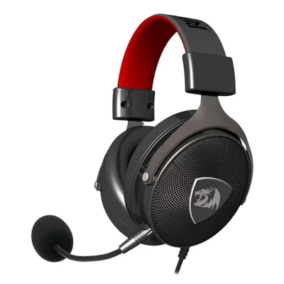 Headset Gamer Redragon Icon H520 3.5mm Preto Som Surround 7.1 Microfone Removível Usb P2 PC Consoles