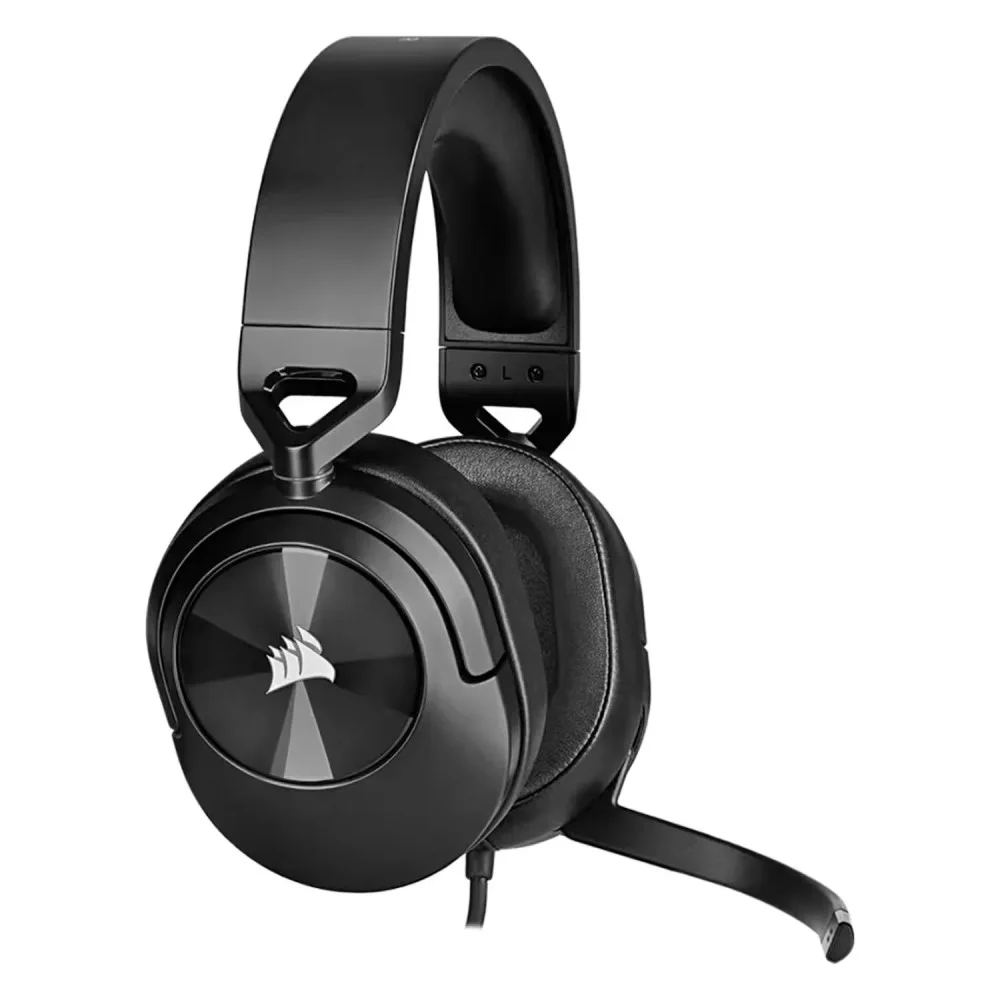 Headset Gamer Corsair Hs55 Ca-9011260-na P2 3.5mm Surround 7.1 Microfone Flip-to-mute Confortável Preto Headset Gamer Corsair Hs55 Ca-9011260-na P2 3.5mm Surround 7.1 Microfone Flip-to-mute Confortável Preto