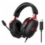 Headset Gamer Qcy Heroad Vn200 Pro Bh25h7gma Usb 7.1 Microfone Retrátil LED RGB Preto E Vermelho