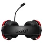 Headset Gamer Qcy Heroad Vn200 Pro Bh25h7gma Usb 7.1 Microfone Retrátil LED RGB Preto E Vermelho