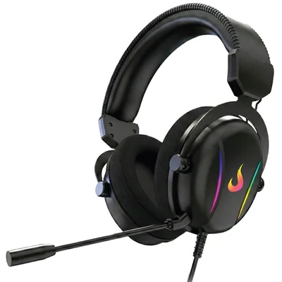 Headset Gamer Rise Mode Nova 02, Drivers De 40mm, Surround 7.1, Microfone Removível, Preto, Rm-hs-nv-02-fb