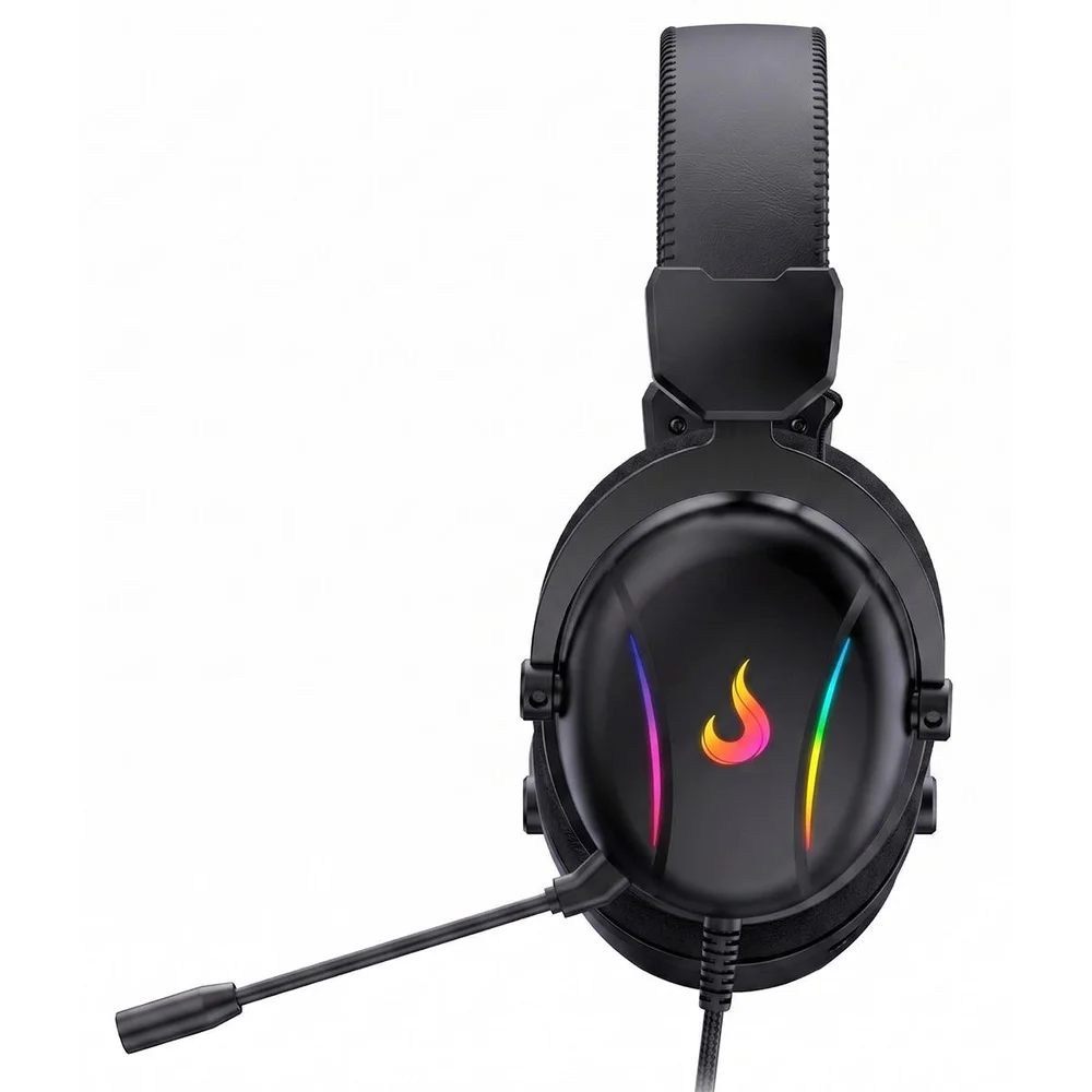 Imagem 4 de 4 do produto Headset Gamer Rise Mode Nova 02, Drivers De 40mm, Surround 7.1, Microfone Removível, Preto, Rm-hs-nv-02-fb