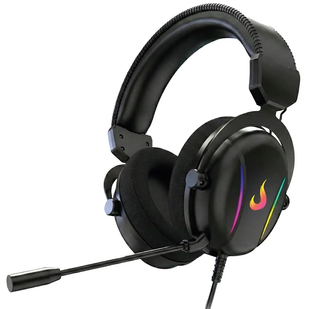 Headset Gamer Rise Mode Nova 02, Drivers De 40mm, Surround 7.1, Microfone Removível, Preto, Rm-hs-nv-02-fb