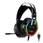 Headset Gamer Satellite Ae-305 RGB Usb Preto Fone De Ouvido Microfone Redução De Ruído Confortável PC Gamer