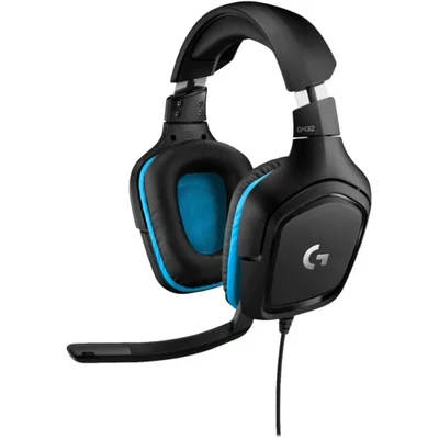 Headset Gamer Logitech G432 981-000769 Usb 7.1 Surround Drivers 50mm Microfone Flip-to-mute Preto PC Consoles