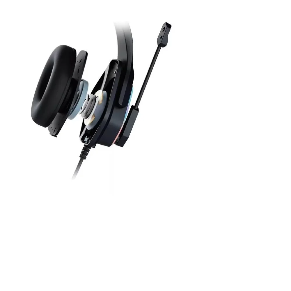 Imagem 3 de 5 do produto Headset Gamer LED RGB Vibrante + Som Surround Envolvente