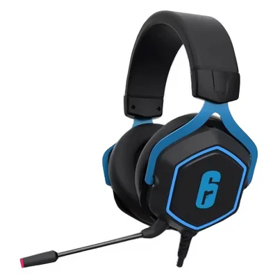Headset Gamer Checkpoint Hx-200 R6-hs-1001 Usb Som Estéreo Luz LED Microfone Ajustável Confortável Preto