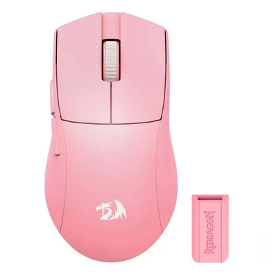 Mouse Gamer Redragon King Pro 1k M916p-pro 26000 Dpi Usb-c Wireless Rosa 26k Sensor Óptico RGB Programável