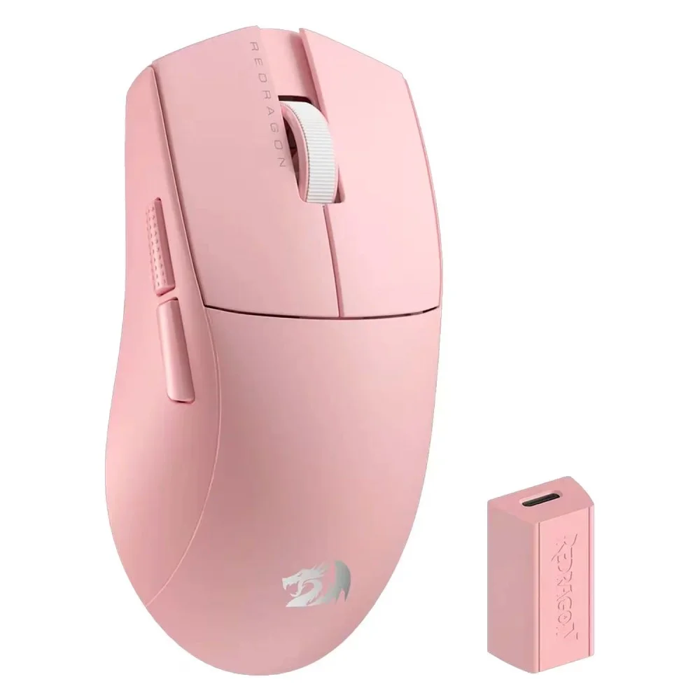 Mouse Gamer Redragon King Pro 1k M916p-pro 26000 Dpi Usb-c Wireless Rosa 26k Sensor Óptico RGB Programável Mouse Gamer Redragon King Pro 1k M916p-pro 26000 Dpi Usb-c Wireless Rosa 26k Sensor Óptico RGB Programável