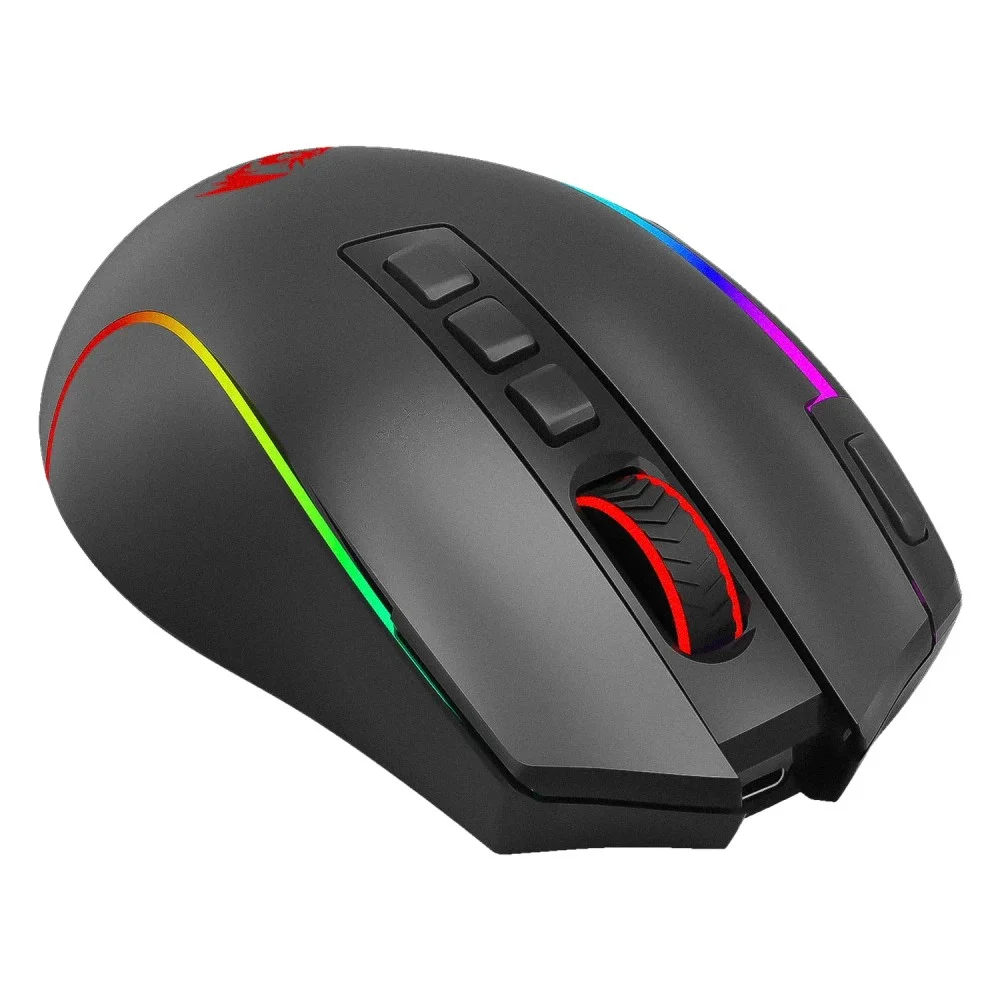 Imagem 3 de 4 do produto Mouse Gamer Redragon Predator Pro M612-RGB 8000 Dpi Sem Fio RGB Bateria Recarregável Preto Conexão Dupla
