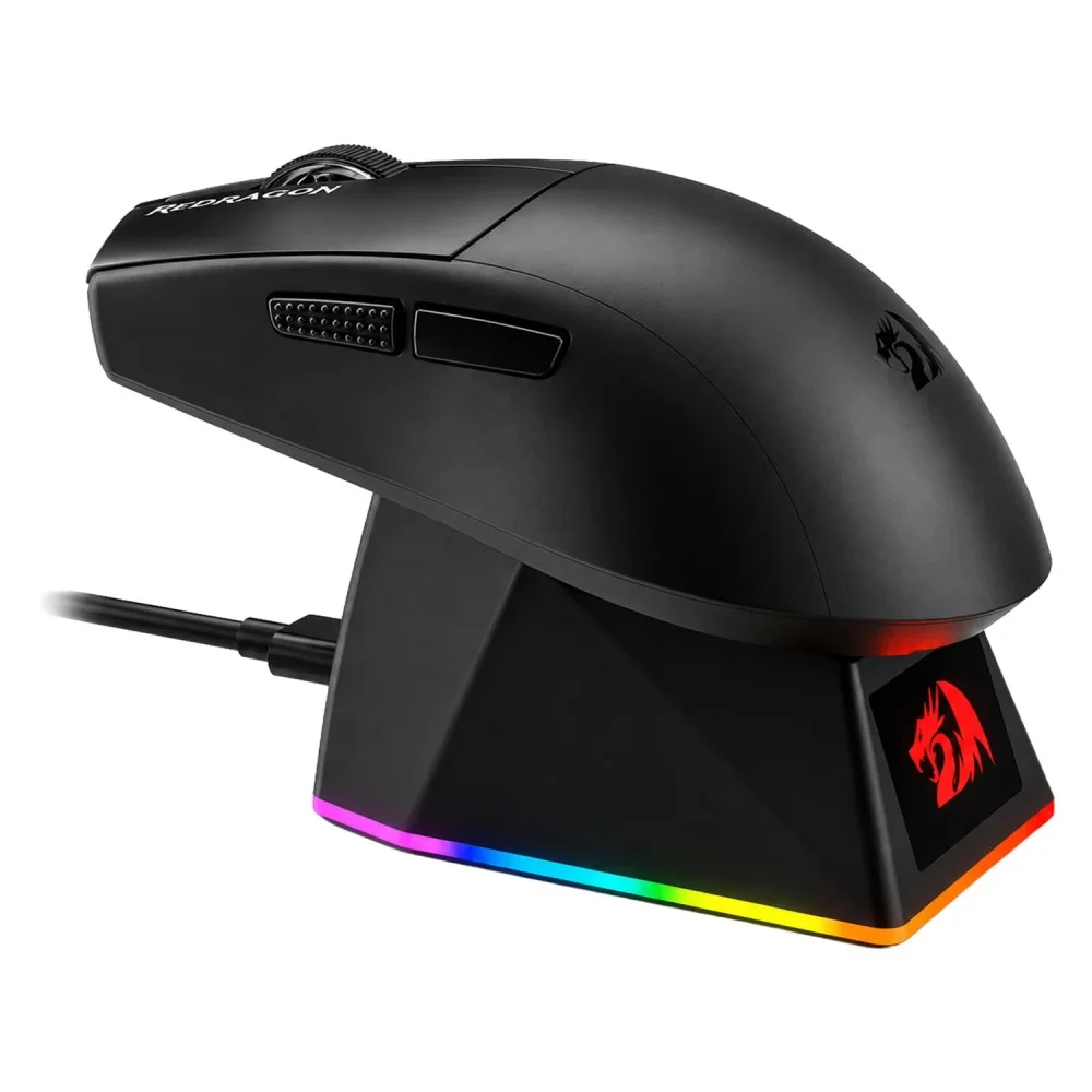 Imagem 2 de 3 do produto Mouse Gamer Redragon M999 K1ng Ultra Sem Fio 26000 Dpi Bluetooth 2.4ghz RGB Preto