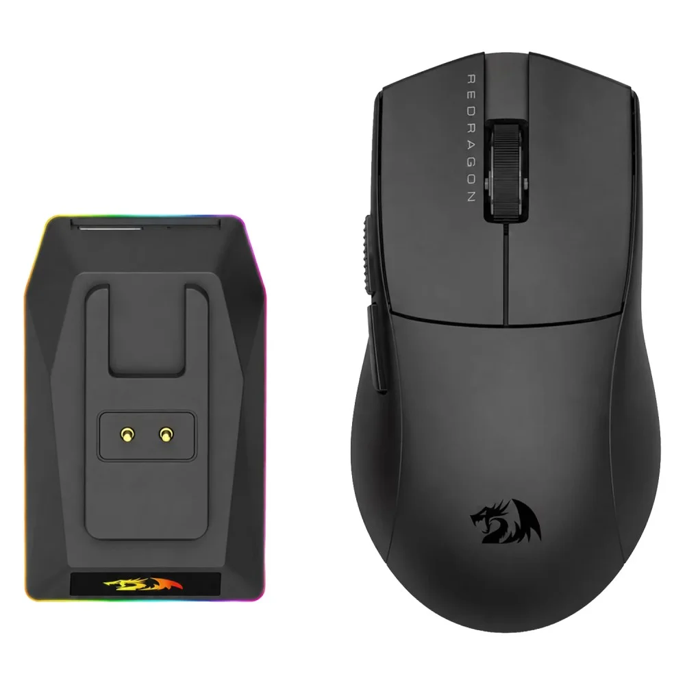 Imagem 3 de 3 do produto Mouse Gamer Redragon M999 K1ng Ultra Sem Fio 26000 Dpi Bluetooth 2.4ghz RGB Preto