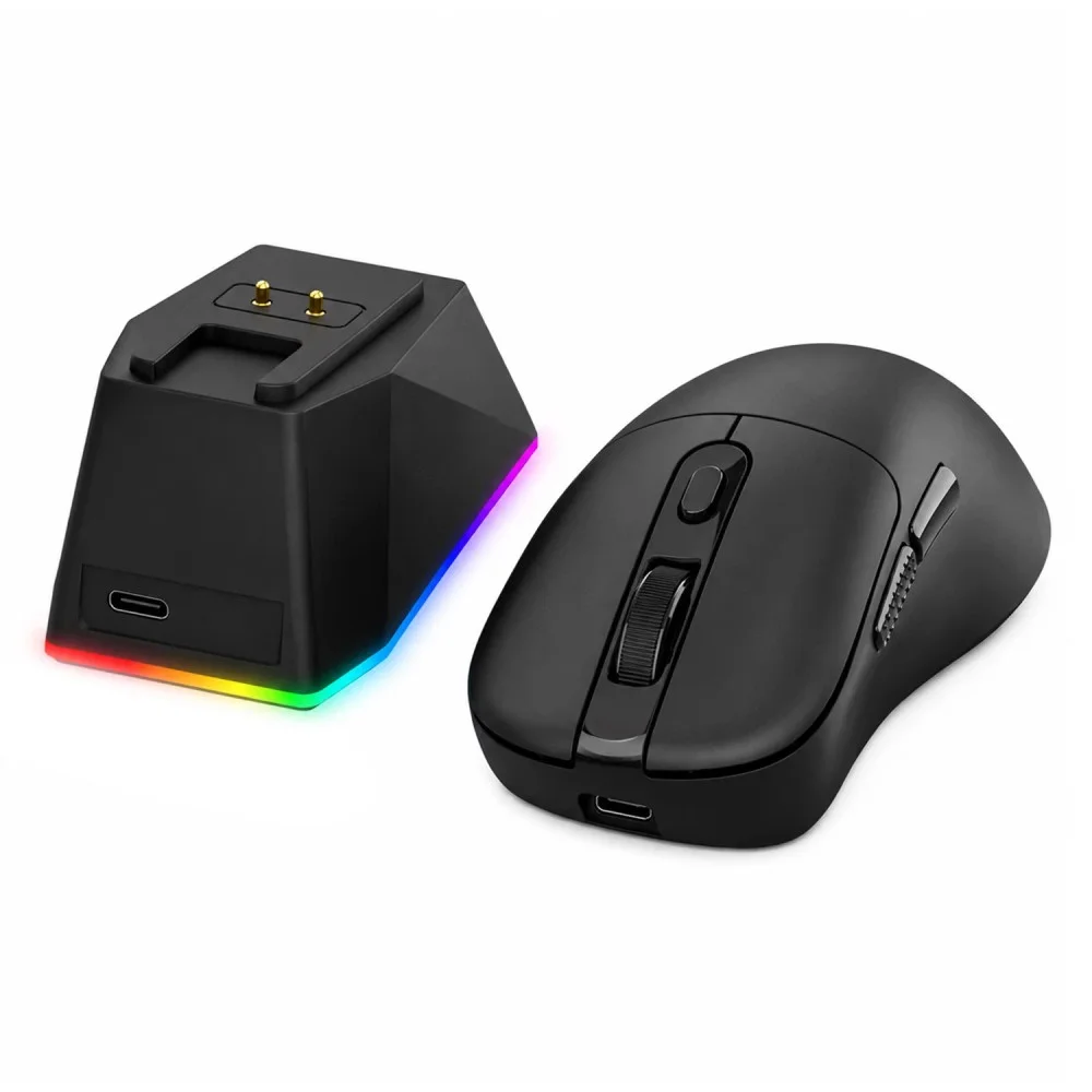 Imagem 2 de 4 do produto Mouse Gamer Redragon Ebony Ultra M998-ult Sem Fio 30000 Dpi RGB Sensor Óptico 2.4ghz Bluetooth Preto Ergonômico