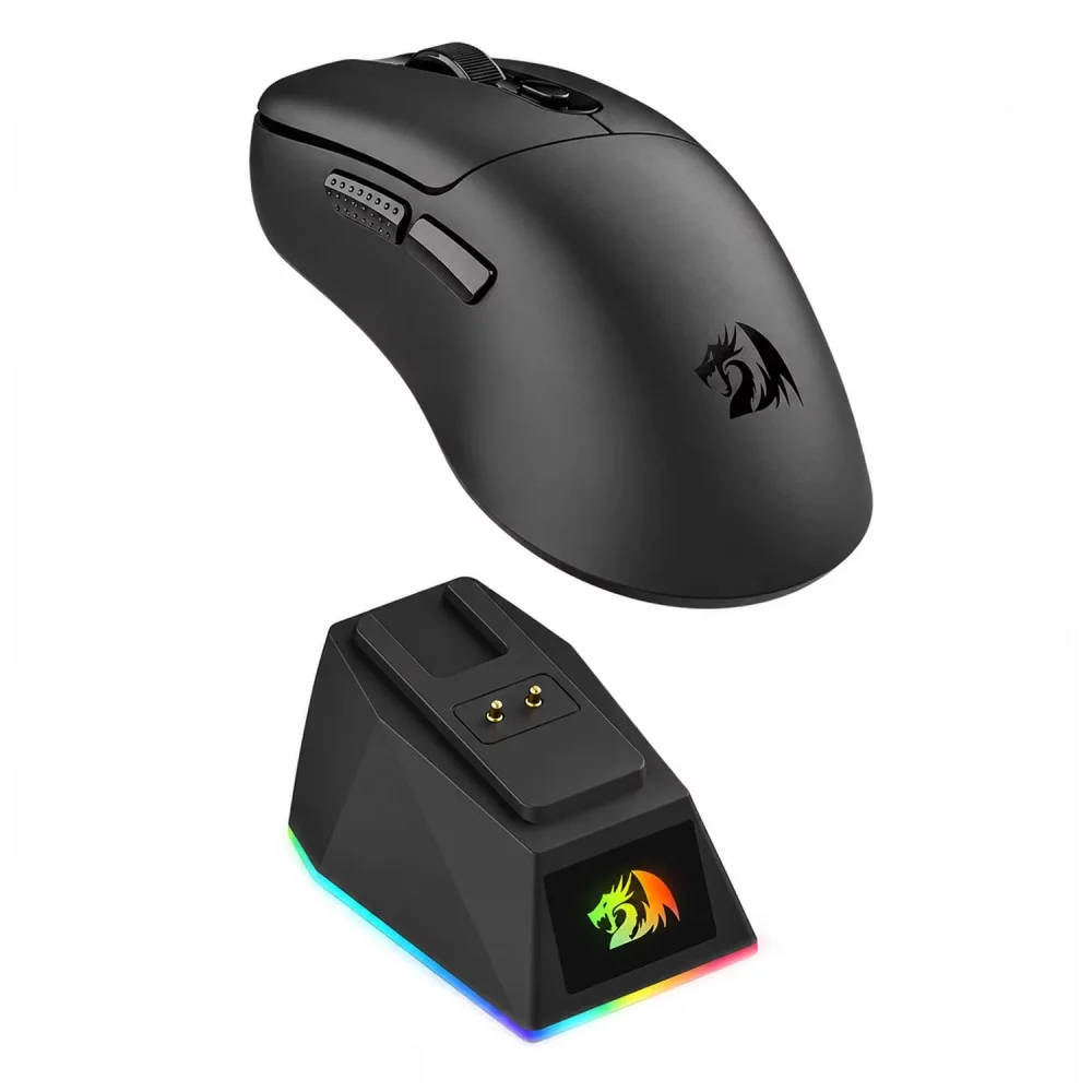 Imagem 4 de 4 do produto Mouse Gamer Redragon Ebony Ultra M998-ult Sem Fio 30000 Dpi RGB Sensor Óptico 2.4ghz Bluetooth Preto Ergonômico