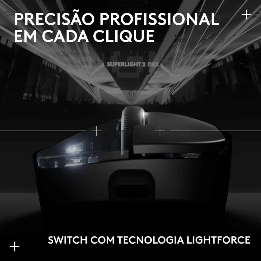 Imagem 4 de 5 do produto Mouse Gamer Sem Fio Logitech G Pro X Superlight 2 Dex Preto N/a