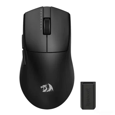 Mouse Gamer Redragon King Pro M916p-pro 26000 Dpi Usb-c Sem Fio Tri-mode RGB Leve Bateria Longa Duração Preto