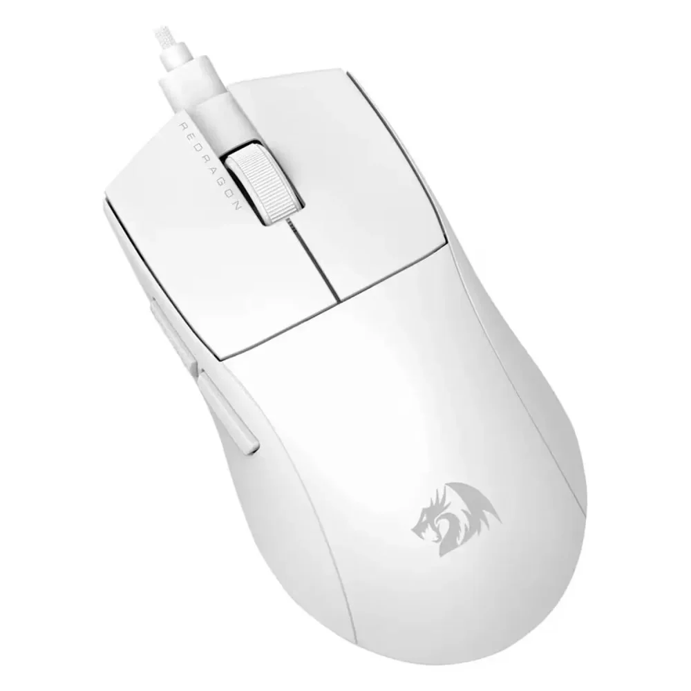 Imagem 3 de 4 do produto Mouse Gamer Redragon K1ng M996w 26000 Dpi Sem Fio RGB Tri-mode Sensor Óptico 8k Leve Ergonômico Branco
