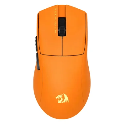 Mouse Gamer Redragon Sparda M919ob-ult Sem Fio 45000 Dpi Sensor Óptico RGB Bateria Recarregável Laranja