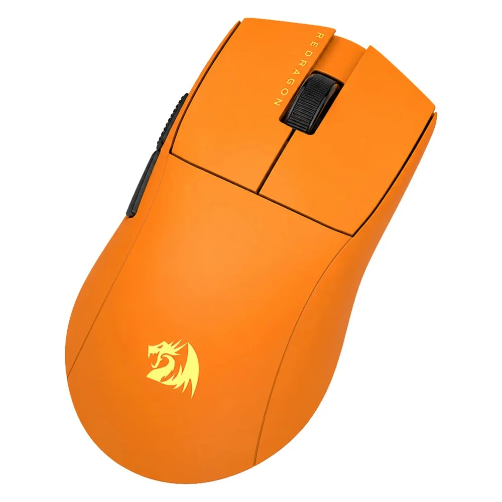 Mouse Gamer Redragon Sparda M919ob-ult Sem Fio 45000 Dpi Sensor Óptico RGB Bateria Recarregável Laranja