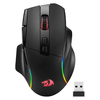 Mouse Gamer Redragon Viper Fly M925-wl-f Sem Fio 26000 Dpi RGB Sensor Óptico 3 Modos Conexão Preto