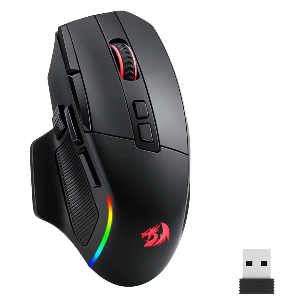 Mouse Gamer Redragon Viper Fly M925-wl-f Sem Fio 26000 Dpi RGB Sensor Óptico 3 Modos Conexão Preto