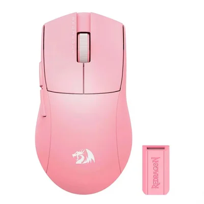 Mouse Gamer Redragon King Pro M916p-pro 26000 Dpi Usb-c Sem Fio Bluetooth RGB Rosa Leve Ergonômico