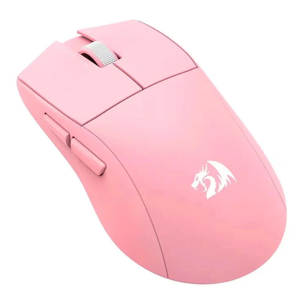 Imagem 2 de 4 do produto Mouse Gamer Redragon King Pro M916p-pro 26000 Dpi Usb-c Sem Fio Bluetooth RGB Rosa Leve Ergonômico