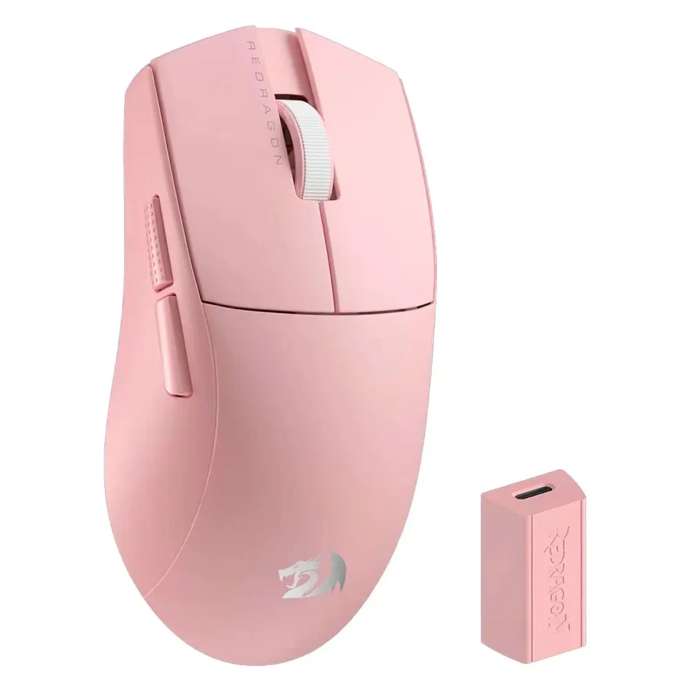 Imagem 3 de 4 do produto Mouse Gamer Redragon King Pro M916p-pro 26000 Dpi Usb-c Sem Fio Bluetooth RGB Rosa Leve Ergonômico