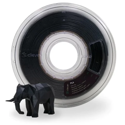 Filamento Impressora 3d 1kg Pla Preto Premium Cliever