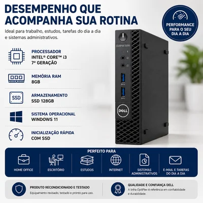 【最新OS/SSD】Dell OptiPlex 3050 i3-6100/8GB Mini PC Dell Optiplex 3050 i3 8GB SSD 128GB