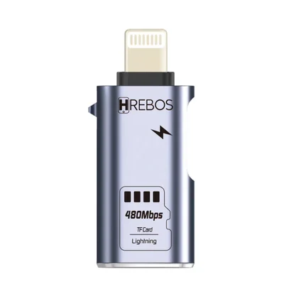 Adaptador Otg Hrebos Ad-231i Lightning Premium 480 Mbps | Transferência De Dados Rápida Compatível Com Iphone E Ipad