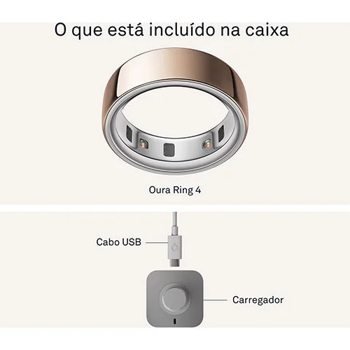 Imagem 4 de 5 do produto Anel Inteligente Smart Ring Oura Ring 4 Rosa Dourado Rose Gold  Tamanho 10