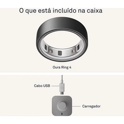 Imagem 2 de 5 do produto Anel Inteligente Smart Ring Oura Ring 4 Preto Fosco Stealth  Tamanho 14