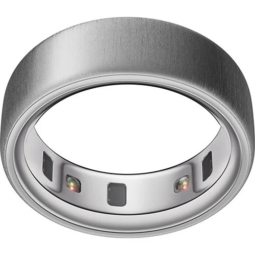 Anel Inteligente Smart Ring Oura Ring 4 Prata Escovado Brushed Silver Tamanho 5