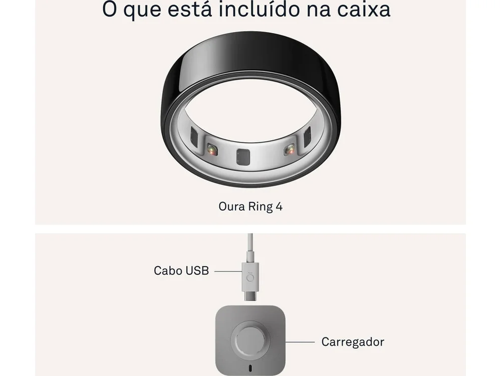 Imagem 4 de 5 do produto Anel Inteligente Smart Ring Oura Ring 4 Preto  Tamanho 15