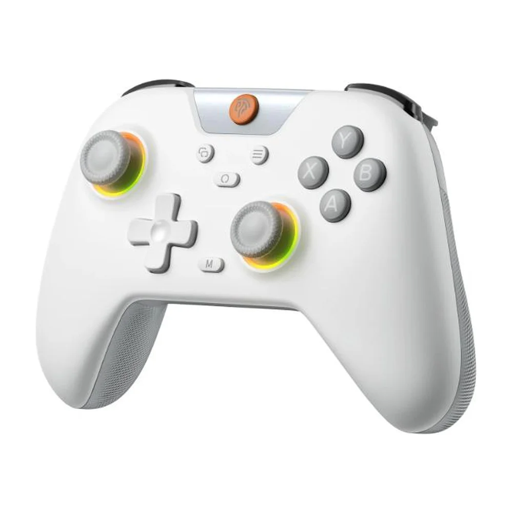 Controle Sem Fio Easysmx X05 Hall Effect, RGB, Turbo, Vibração, Bluetooth, 2.4ghz E Cabo, Para PC, Switch, Steam, Ios E Android - Branco