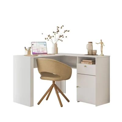 Escrivaninha Nexus 1 Gaveta Mdf Mdp 112,5cm Branco Möbler