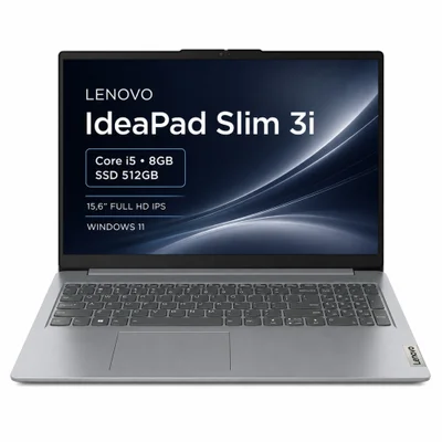 Notebook Lenovo Ideapad Slim 3i 82x700edus Core i5 8GB SSD 512gb Tela 15,6" Full Hd Ips WINDOWS 11 Arctic Grey
