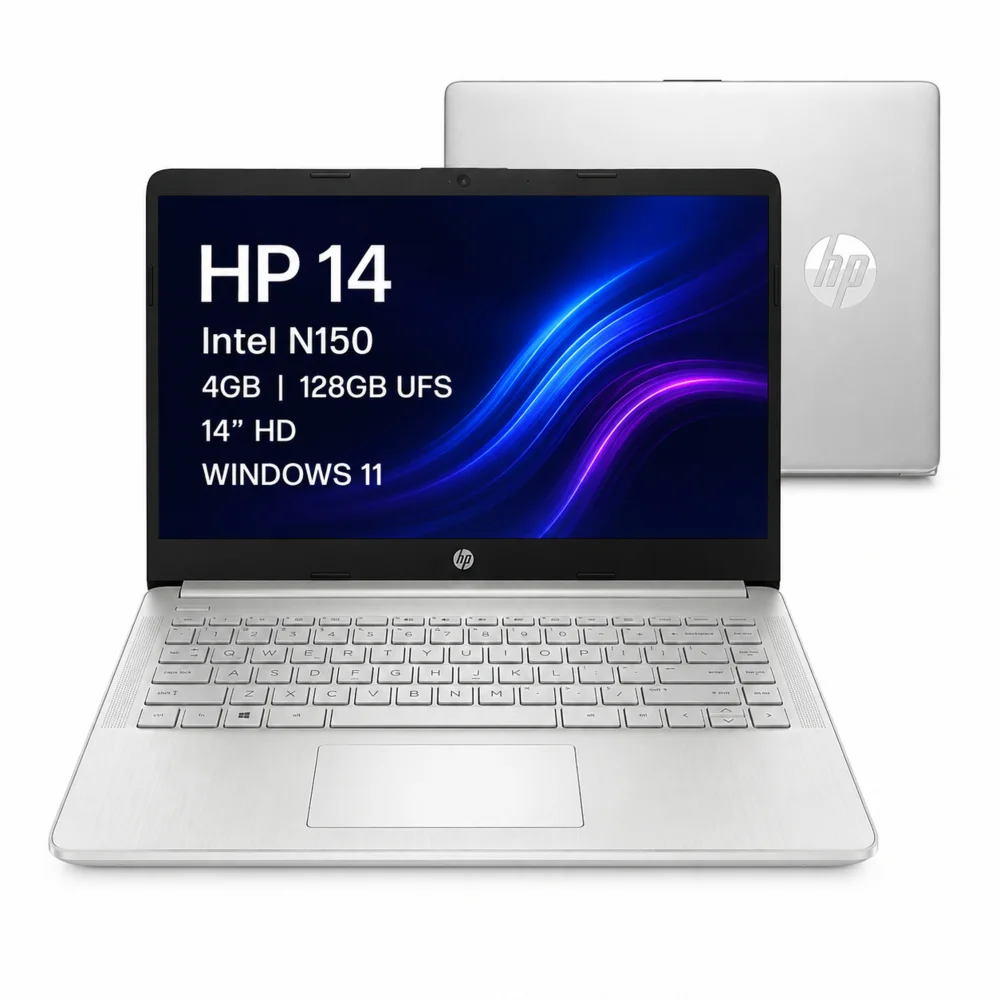 Notebook Hp 14dq6101dx Intel N150 4gb 128GB Ufs