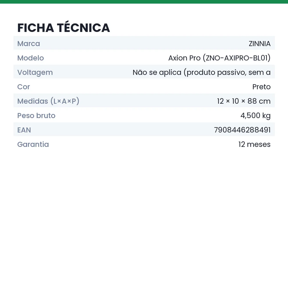 Imagem 4 de 4 do produto Suporte De Teto Para Tv Zinnia Axion Pro, 42 Pol A 75 Pol, Preto, Zno-axipro-bl01 - Zinnia