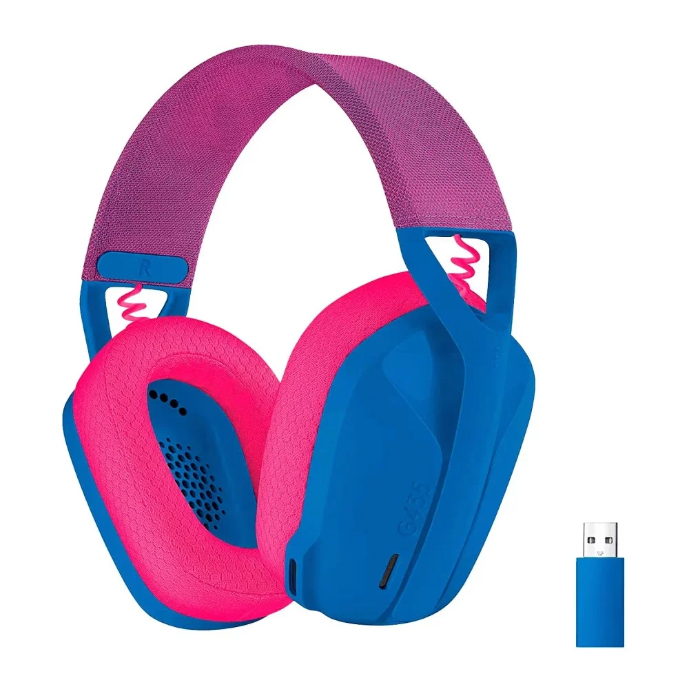 Headset Gamer Logitech G435 981-001061 Sem Fio Lightspeed Bluetooth 5.1 Microfone Integrado Azul Headset Gamer Logitech G435 981-001061 Sem Fio Lightspeed Bluetooth 5.1 Microfone Integrado Azul