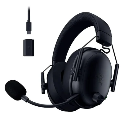 Headset Gamer Razer Blackshark V3 Nasa Rz04-05410300-r3ua Wireless Bluetooth 7.1 Surround Preto Microfone Integrado