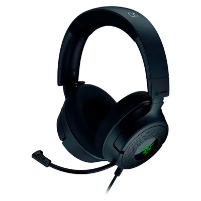 Headset Gamer Razer Kraken V4 X Rz04-05180100-r3u1 Usb-c Chroma RGB Som Surround 7.1 Microfone Preto