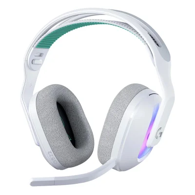 Headset Gamer Logitech G522 981-001549 Wireless Branco Microfone Sem Fio Luz RGB Som Estéreo Surround Confortável PC Console