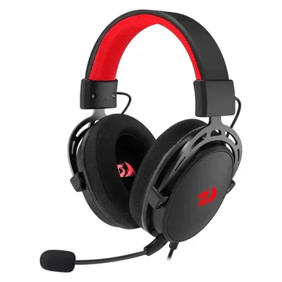 Headset Gamer Redragon Cragblade H541 3.5mm P3 P2 Drivers 50mm Microfone Ajustável Preto Confortável PC Console